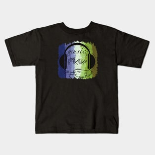 Music in headphones Kids T-Shirt